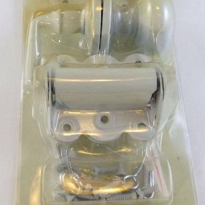 Gatehouse Screen Door Set, white door knob & pull with self-closing hinges 