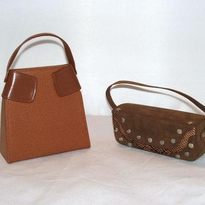 Leather and Suede Eyeglasses Case  Lot of 2