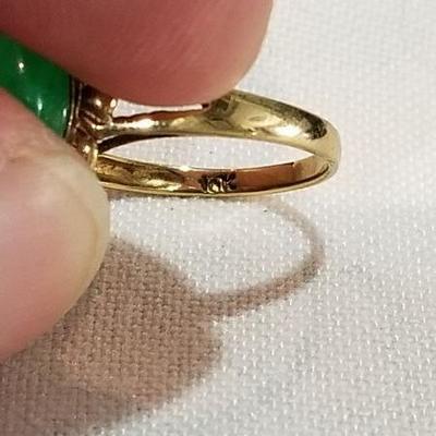 Gold and Jade ring. Inv#5
