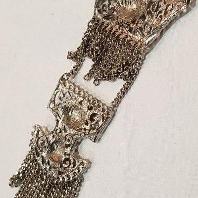 Long double fringe vintage necklace