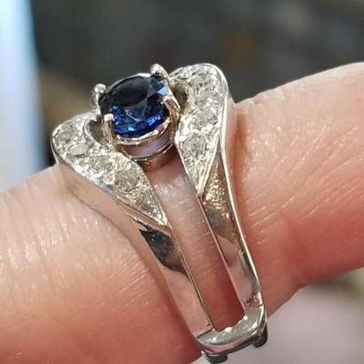 14k Saphire diamond ring. Inv# 10