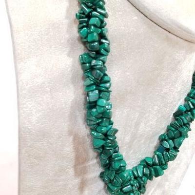 Twisted Malachite necklace