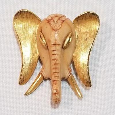 Vintage Elephant Brooch