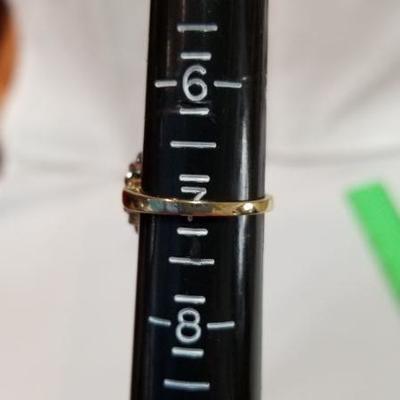 14k Large smokey Quartz Diamond ring inv# 7