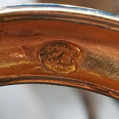Enameled bangle bracelet