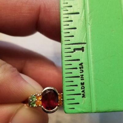 14k yellow gold, 3.2 grams gemstone ring