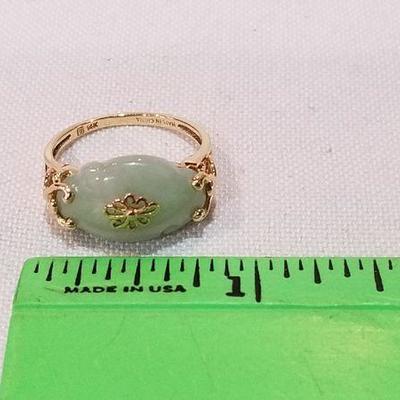 14k jade ring