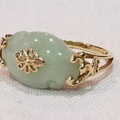 14k jade ring