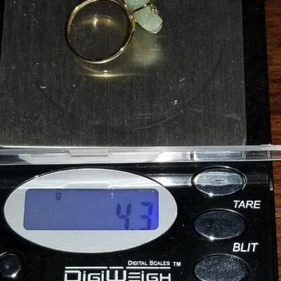 14k jade ring