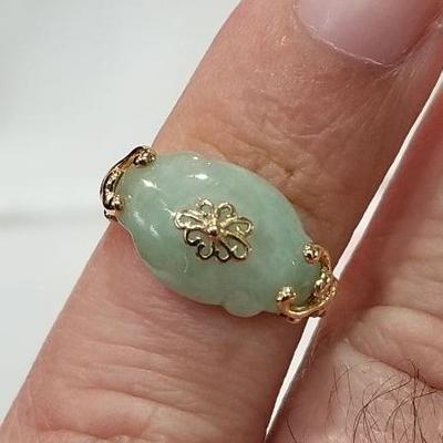 14k jade ring