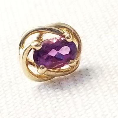 14k Amethyst stud earings