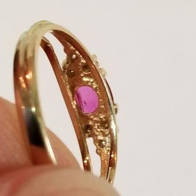 14k Ruby diamond ring inv# 14