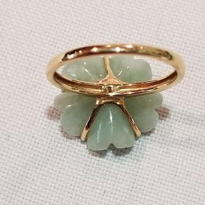 14k jade ring