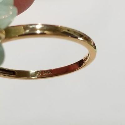 14k jade ring