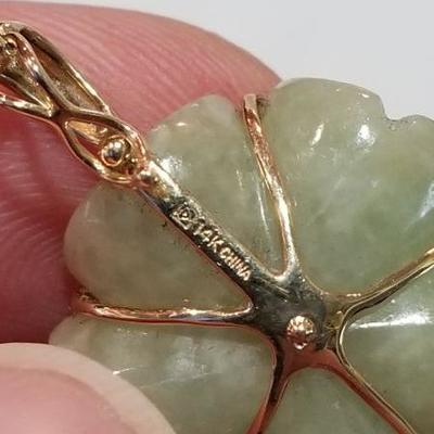 14k Jade pendant