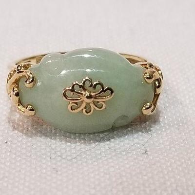 14k jade ring