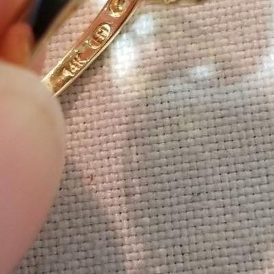 14k Large smokey Quartz Diamond ring inv# 7