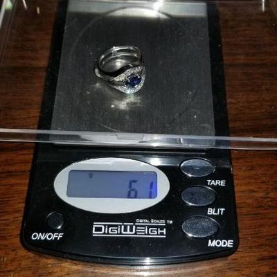 14k Saphire diamond ring. Inv# 10