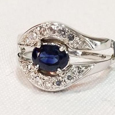 14k Saphire diamond ring. Inv# 10