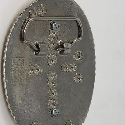 190: 3 Hand Crafted Polished Stone Belt Buckles