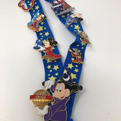 134:  Landyard Full of Mickey Mouse Pins