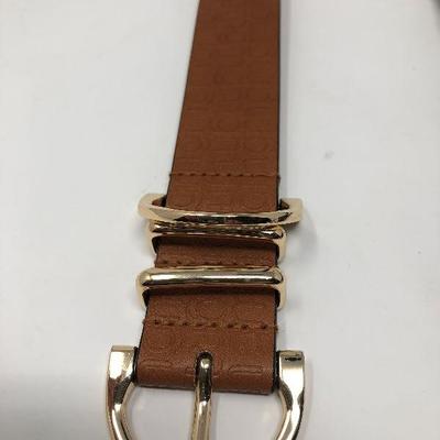 188: Assorted Belts Includes a Hand Made Polished Stone Buckle 