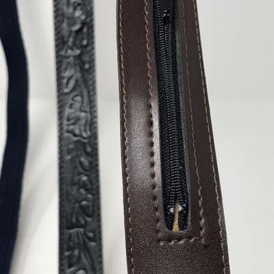 185: Assorted Belts Includes a Hand Made Polished Stone Buckle  