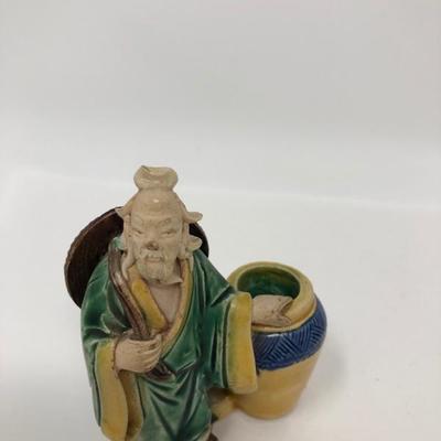 159:  Three Vintage Chinese Mud Men