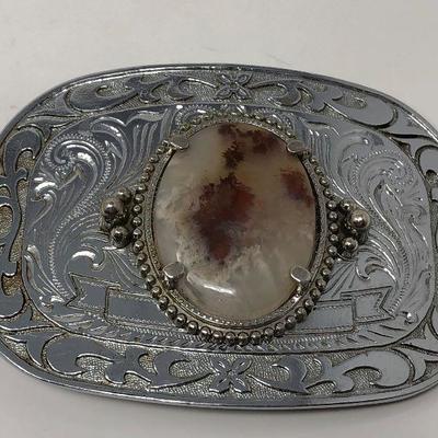 191: Hand Crafted Polished Stone Belt Buckles