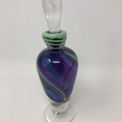 090:  Signed Perfume Bottle Paperweight 1995