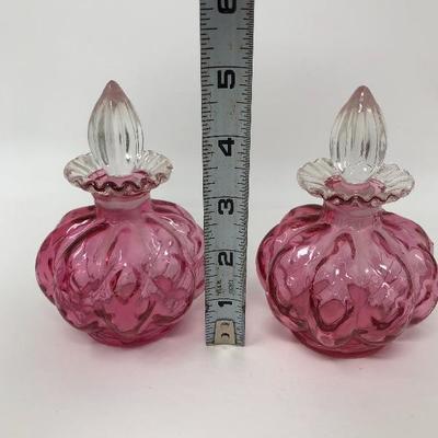 114:  Rose Colored Perfume Bottles