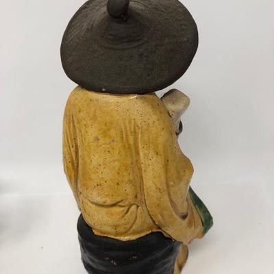156:  Three Vintage Chinese Mud Men