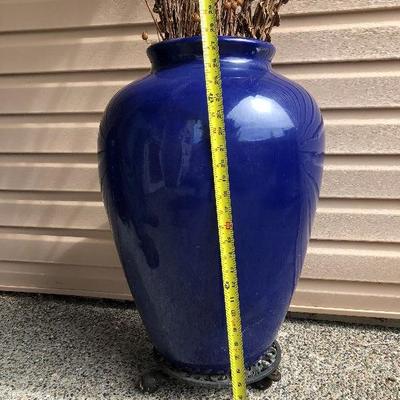 043: Pair of Tall Outdoor Ceramic Vases