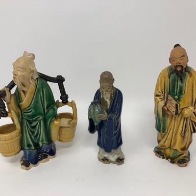 152:   Three Vintage Chinese Mud Men