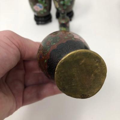 166:  Five Cloisonne' Miniature Vases 