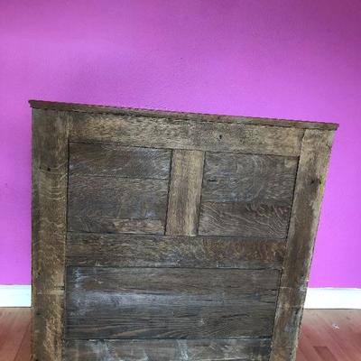 005:  Charming Antique  Wooden Bench With Storage in Seat