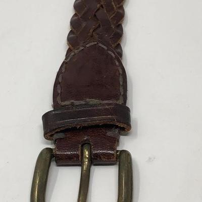 187: Assorted Belts Includes a Hand Made Polished Stone Buckle 
