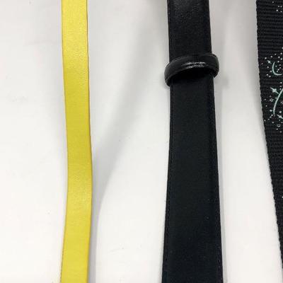 183: Assorted Belts Includes a Hand Made Polished Stone Buckle 