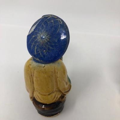 161:  Three Vintage Chinese Mud Men