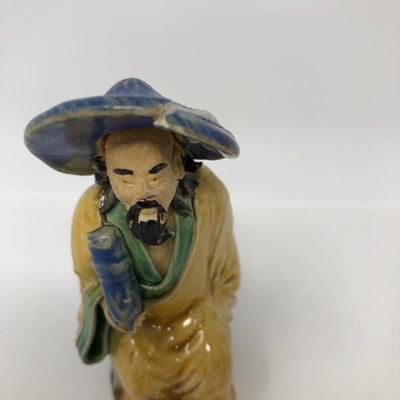 161:  Three Vintage Chinese Mud Men