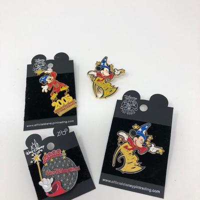 142:  Four Mickey Fantasia Souvenir Pins