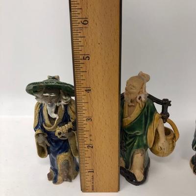 153: Three Vintage Chinese Mud Men