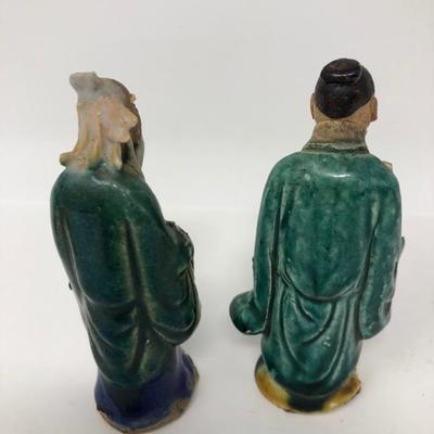 159:  Three Vintage Chinese Mud Men