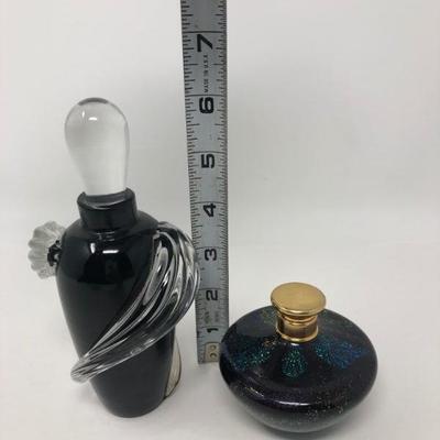 097:  Two's Company INC Handblown Glass Perfume Bottle Paperweight and Other