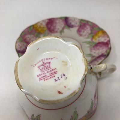 073:  Five Assorted Bone China Tea Cups and Saucers