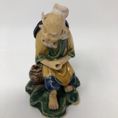 163:  Three Vintage Chinese Mud Men