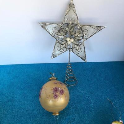 104:  Christmas Lot # 4 Ornaments, Tree Toppers and More