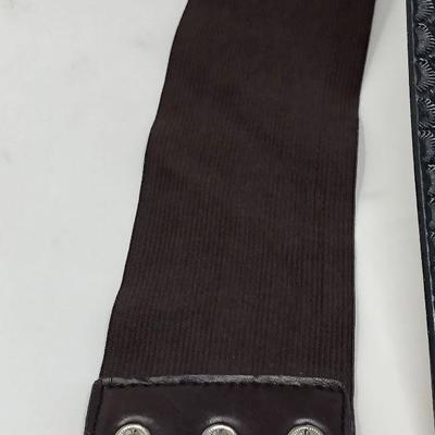 184: Assorted Belts Includes a Hand Made Polished Stone Buckle 