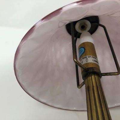 178: Set of 2 Metal Lamps with Glass Shades