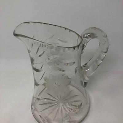 078:  Glass  Cut Crystal Pitchers and Vases